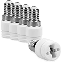 kwmobile 5x Casquillos de lámpara - Adaptador conversor de montura E14 a casquillo G9 - Zócalos para lámparas LED…